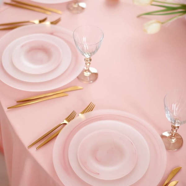 набор розовых тарелок