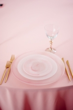 Аренда розовых тарелок